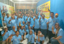 Relawan Raja Pra8u Raka Gelar Nobar di Posko Pemenangan Prabowo-Gibran
